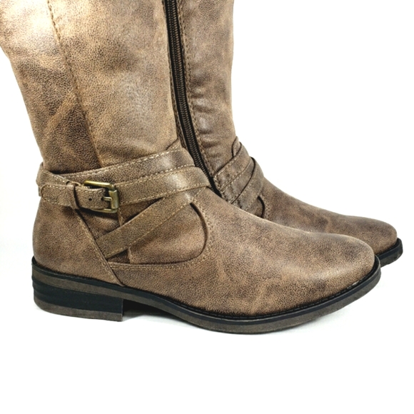 Bare Traps Alyssa Brown Faux Leather Riding Boots. Women's Size 7.5 M - Picture 6 of 15